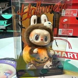 POP MART NEW Labubu Happy Halloween Party Series Pumpkin Plush Pendant S…